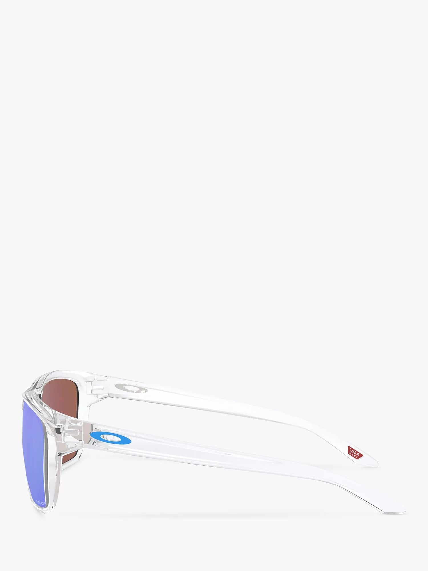 Oakley Sylas rectangular sunglasses clear frame mirrored blue (British brand)