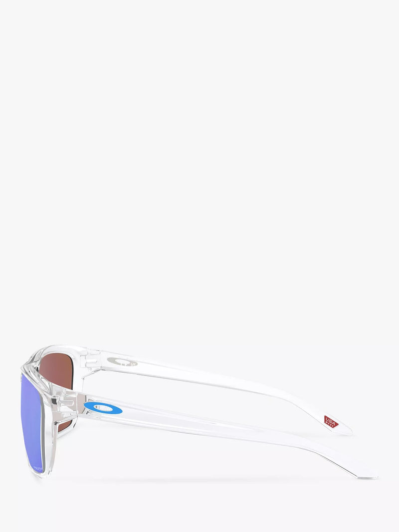 Oakley Sylas rectangular sunglasses clear frame mirrored blue (British brand)