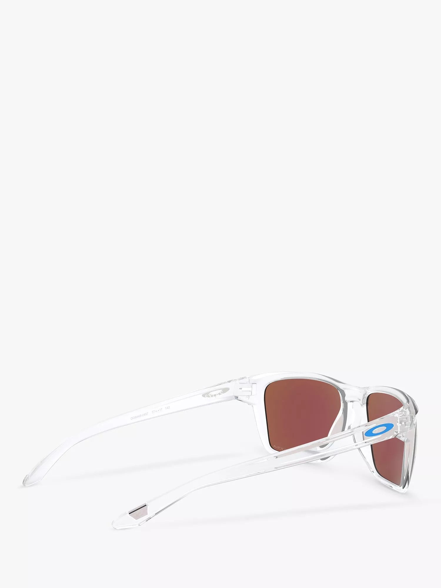 Oakley Sylas rectangular sunglasses clear frame mirrored blue (British brand)