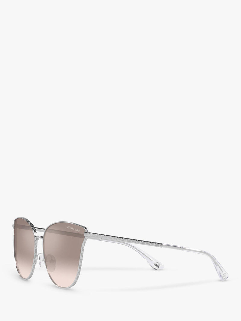 Michael Kors round sunglasses silver beige gradient UK version