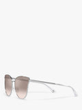 Michael Kors round sunglasses silver beige gradient UK version