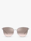Michael Kors round sunglasses silver beige gradient UK version