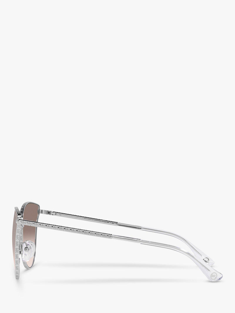Michael Kors round sunglasses silver beige gradient UK version