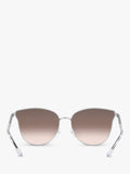 Michael Kors round sunglasses silver beige gradient UK version