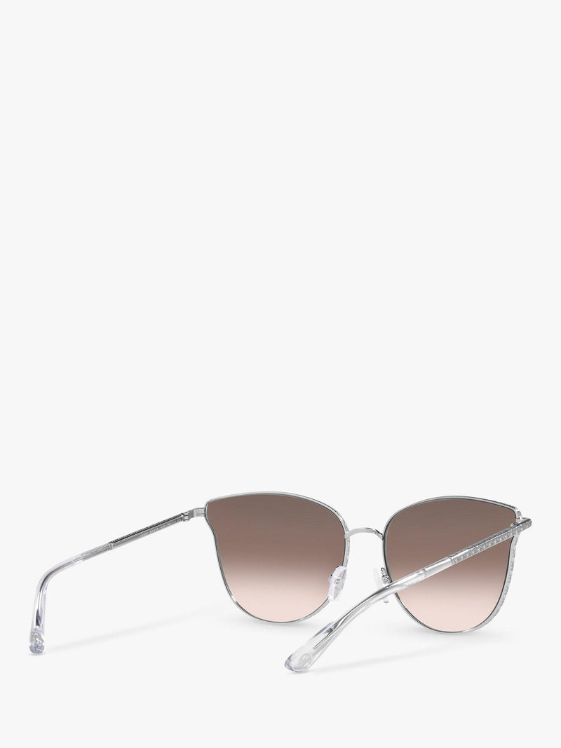 Michael Kors round sunglasses silver beige gradient UK version