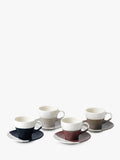 Royal Doulton Coffee Studio Porcelain Espresso Cup Saucer Set Of 4 110Ml Assorted