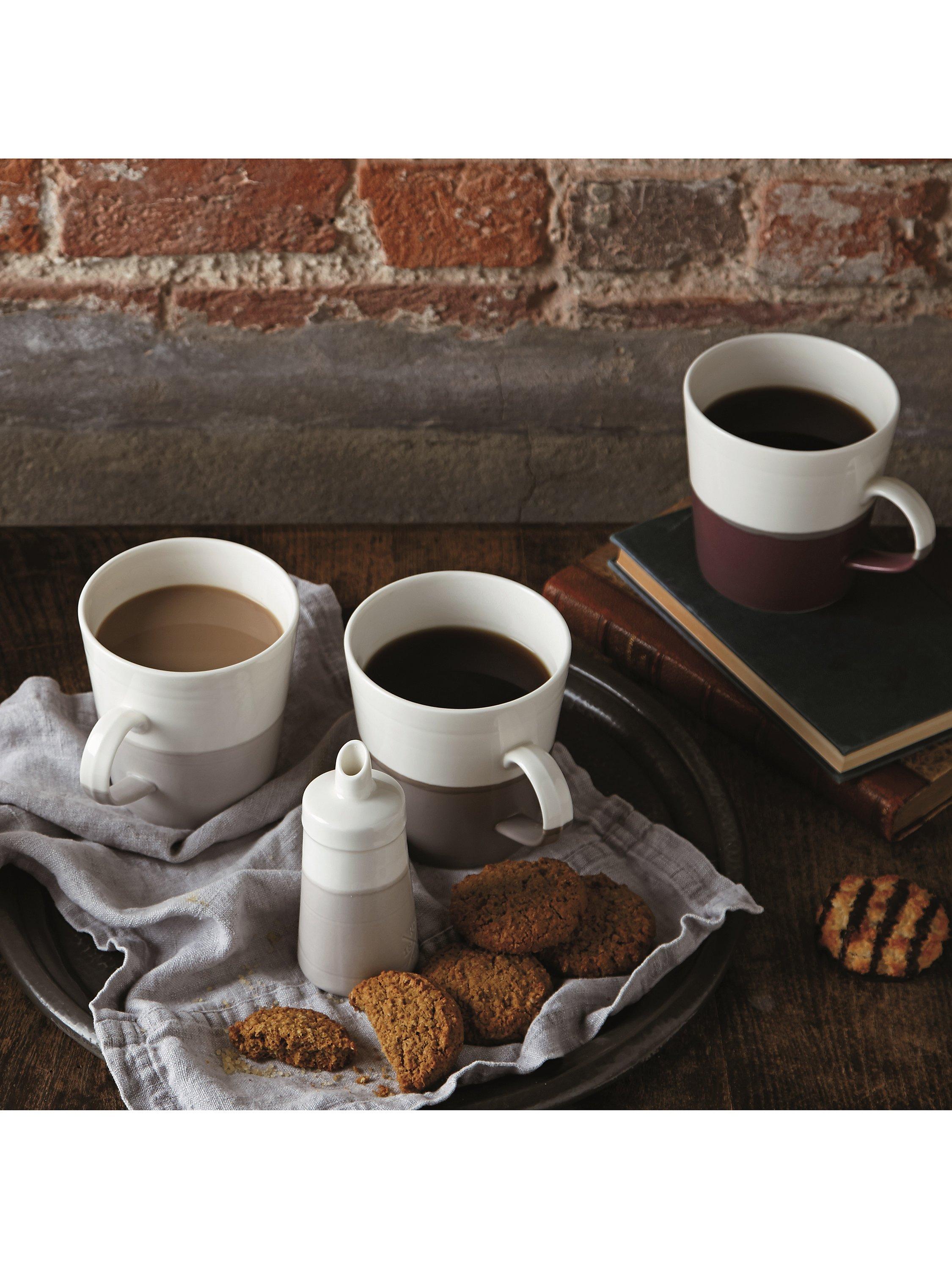 Royal Doulton porcelain grande mugs set of 4, 500ml assorted colors, imported from the UK