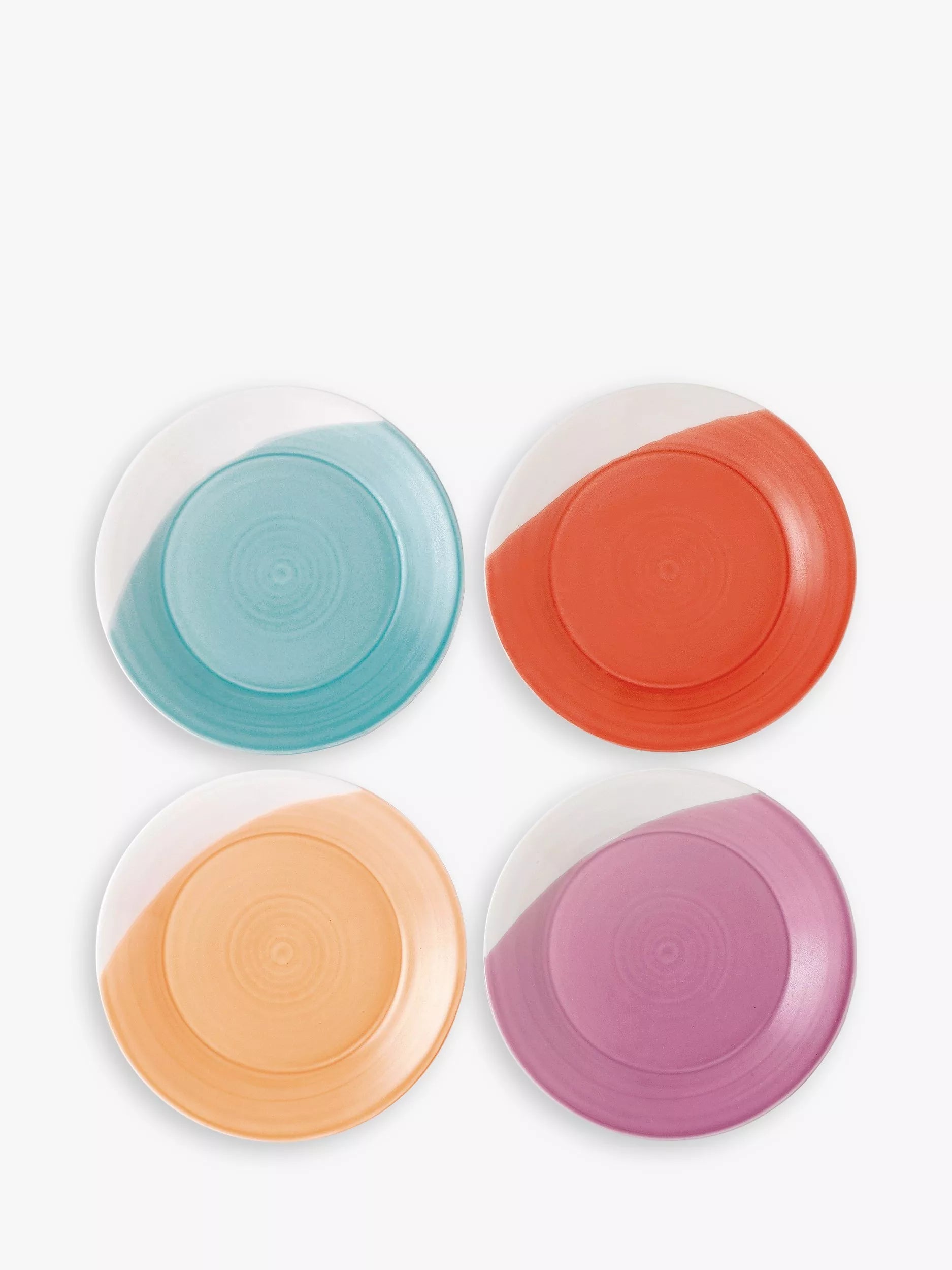 Royal Doulton porcelain side plates bright colours 23.5cm, imported from the UK