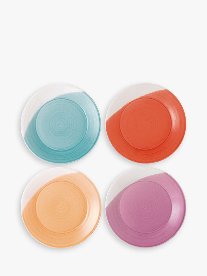Royal Doulton porcelain side plates bright colours 23.5cm, imported from the UK