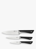 Tefal German stainless steel knife set with chef's, utility, and paring knives, 3 piece, UK version