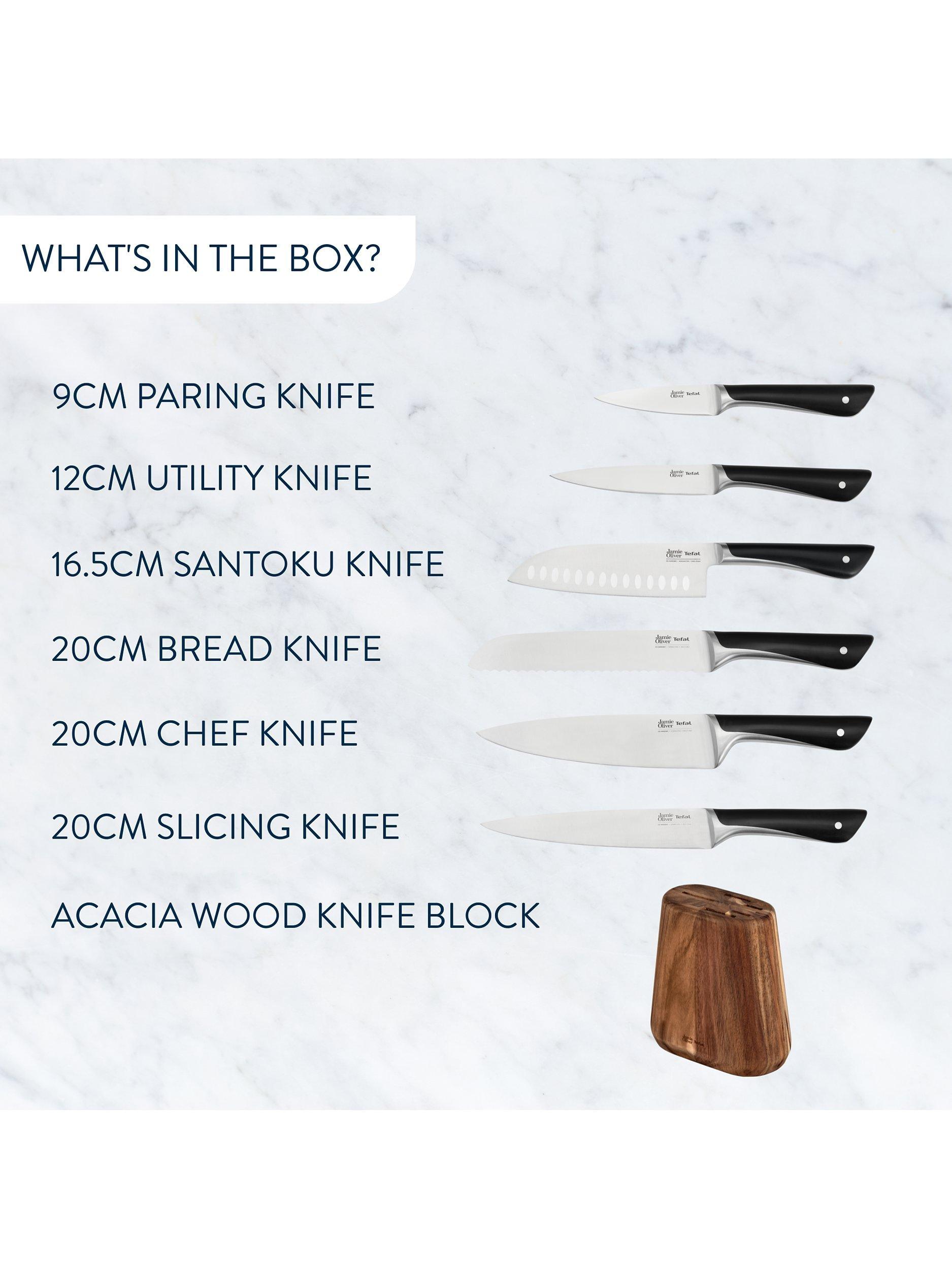 Jamie Oliver knife block set 6 piece, imported from the UK