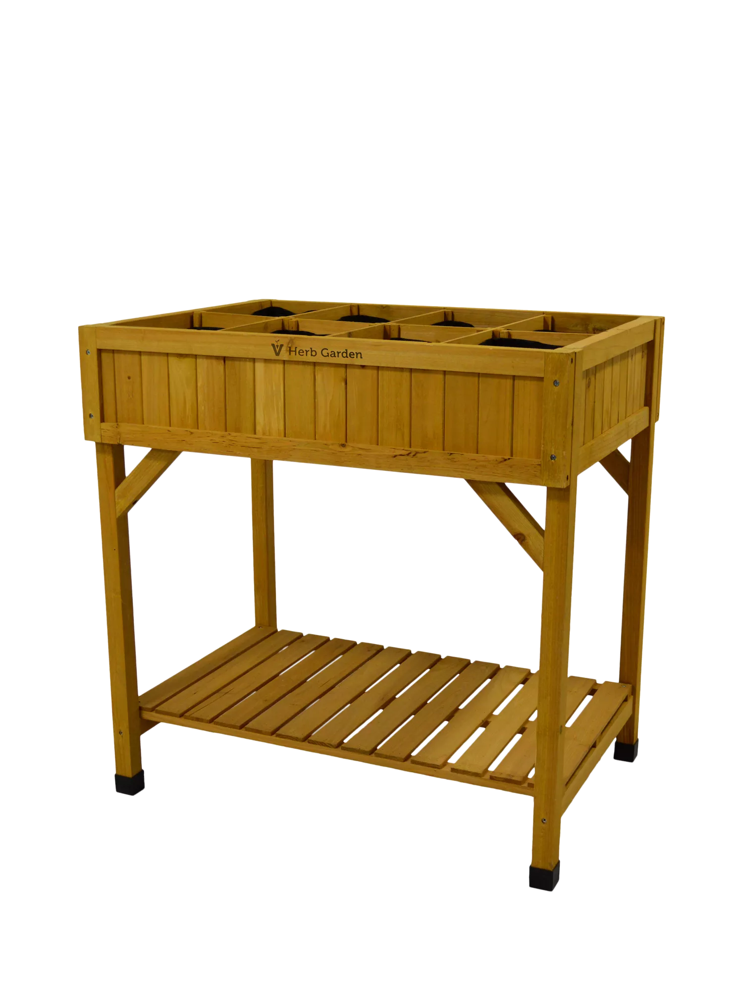VegTrug Outdoor Herb Garden Planter, FSC-Certified (Cedar Wood) - Grey Wash
