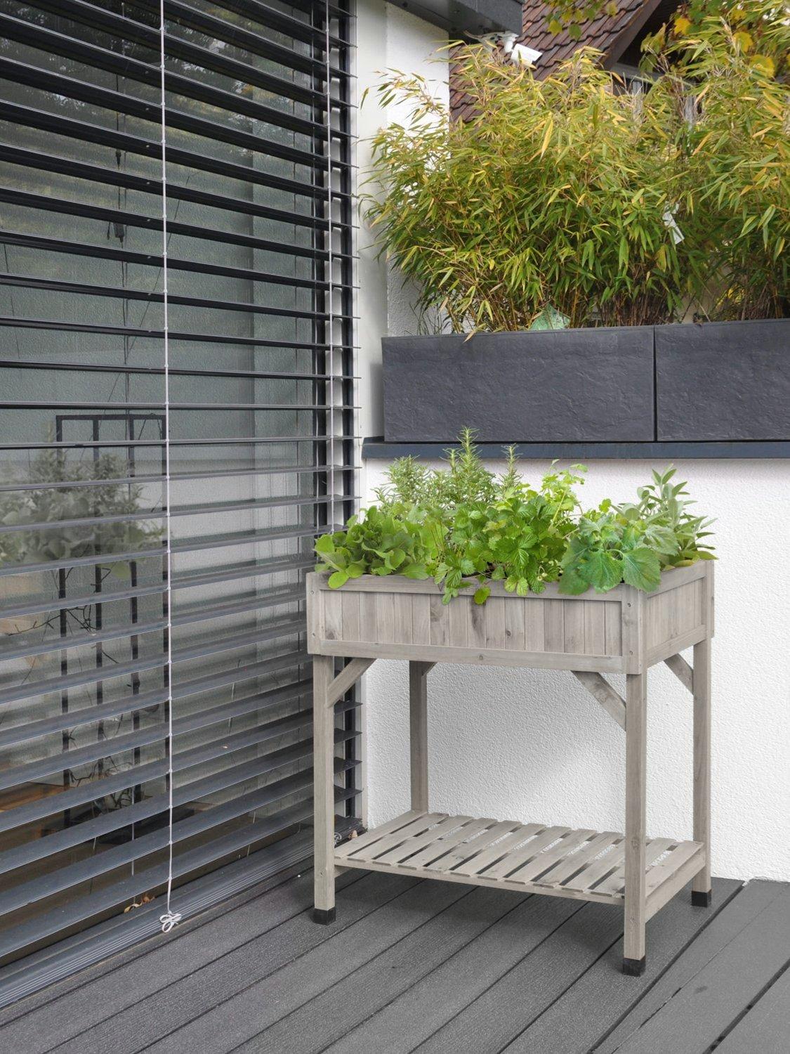 VegTrug Outdoor Herb Garden Planter Cedar Wood 80cm (British brand)