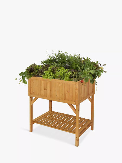 John Lewis VegTrug Jardinière de lit surélevé d'extérieur, 78 cm, certifiée FSC (bois de cèdre), naturel - Acheter en ligne sur McGrocer