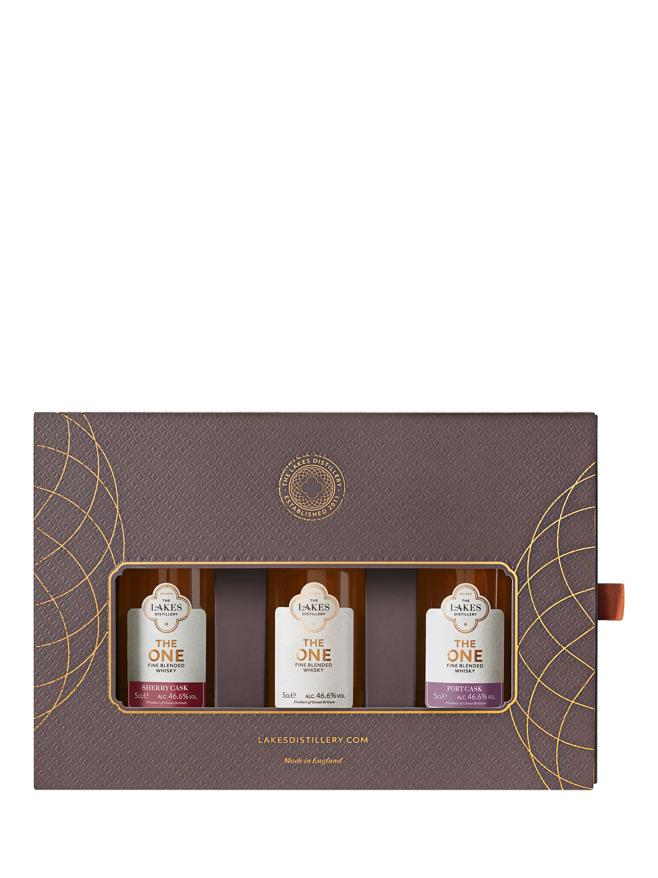 The Lakes Distillery blended whisky collection with Port, Sherry, and Fine Blend finishes, 3x5cl miniatures (British brand)