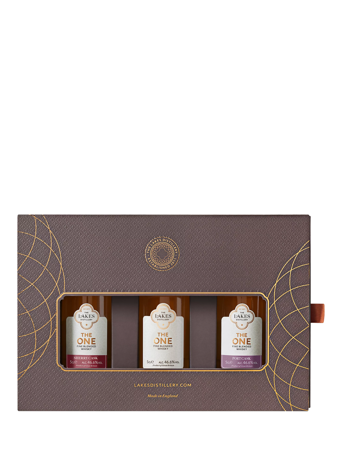 The Lakes Distillery blended whisky collection with Port, Sherry, and Fine Blend finishes, 3x5cl miniatures (British brand)