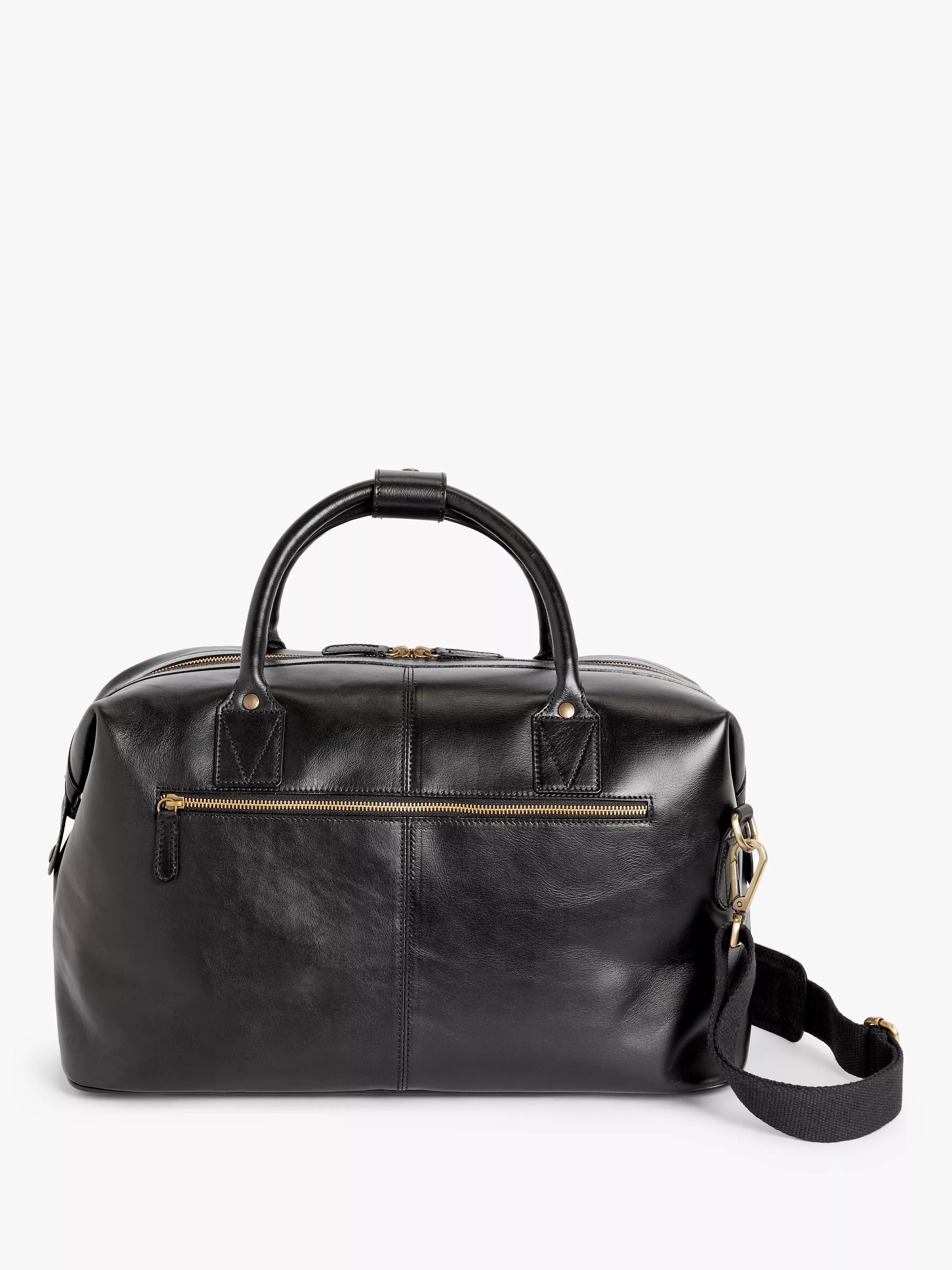 John Lewis Made in Italy Leather Holdall - Tan