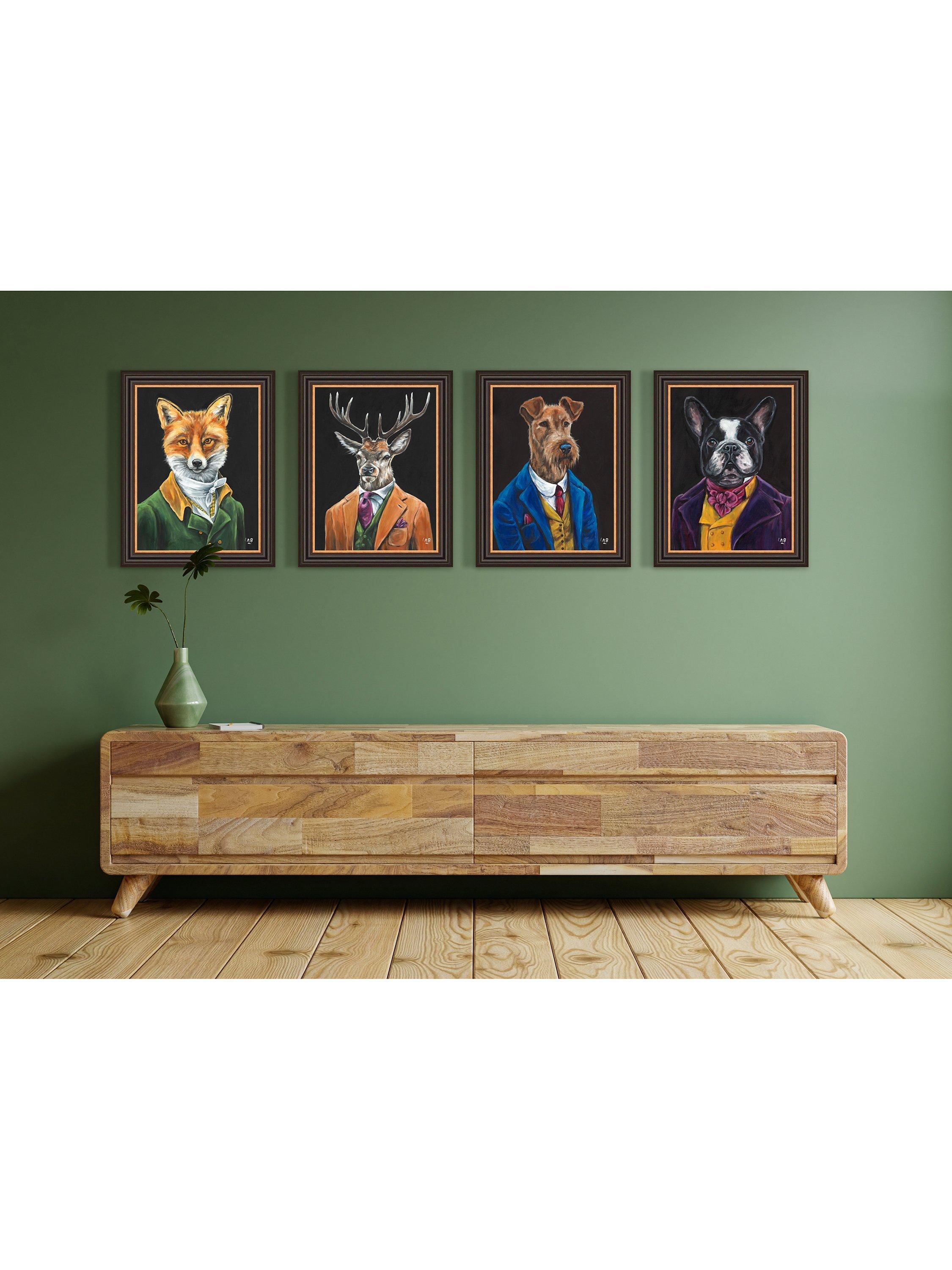 John Lewis Dapper Fox framed print, 30x40cm - British product