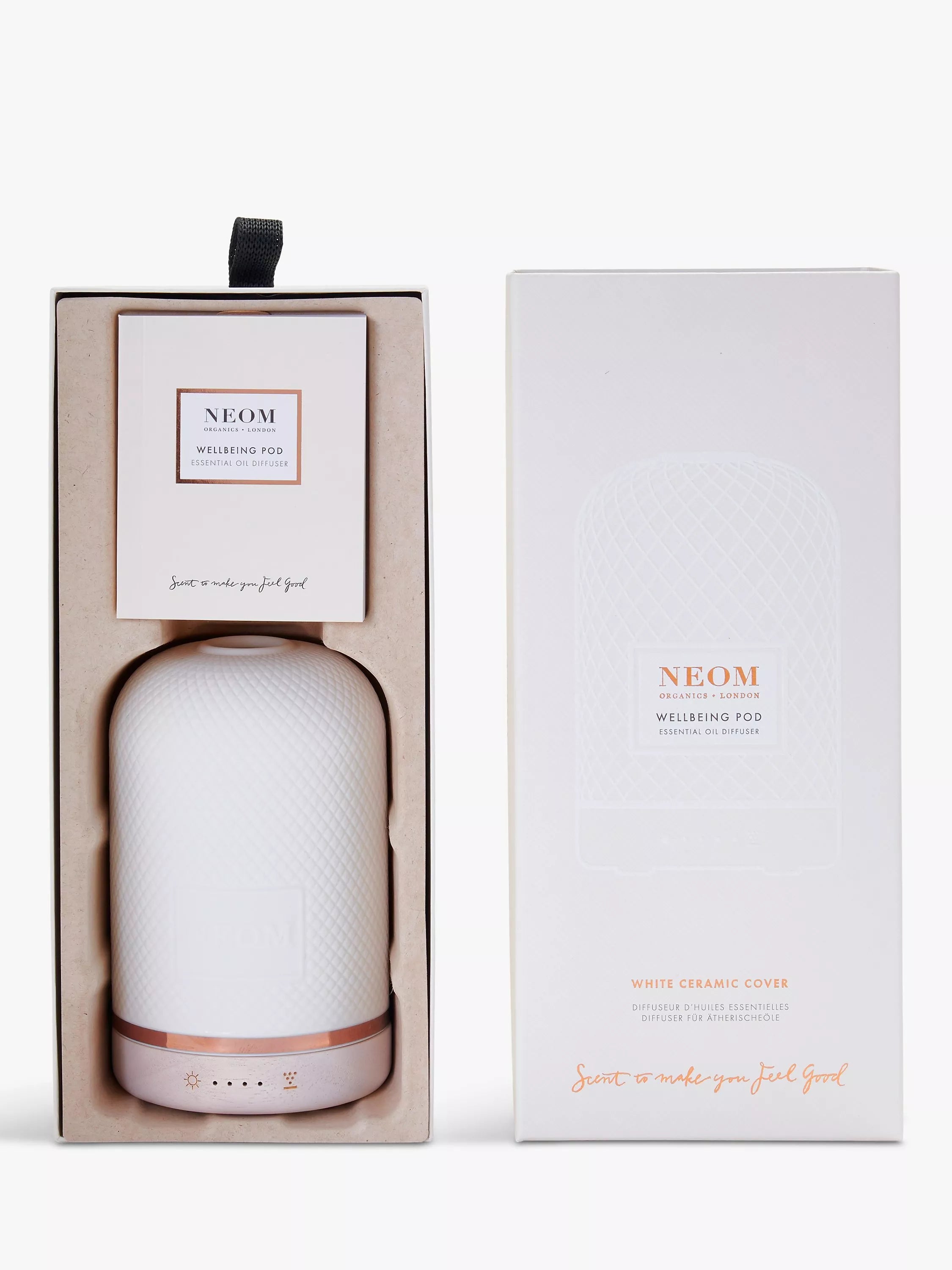 NEOM Wellbeing London Pod White Aromatherapy Diffuser, imported from the UK