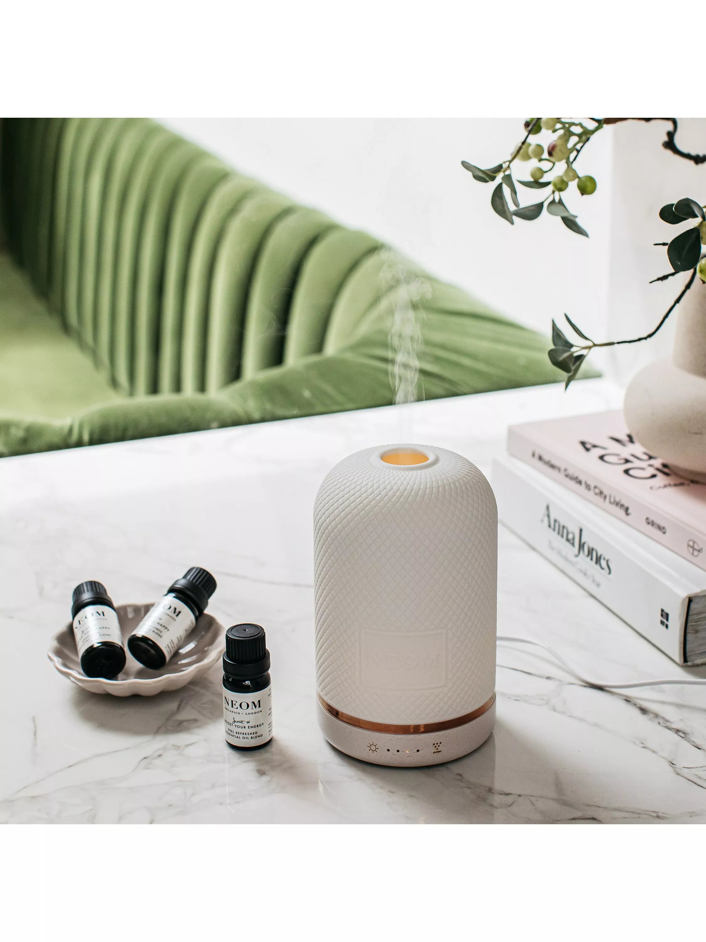 NEOM Wellbeing London Pod White Aromatherapy Diffuser, imported from the UK