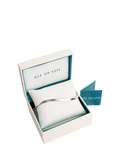 Kit Heath silver bevel curve medium slim wave bangle, UK version