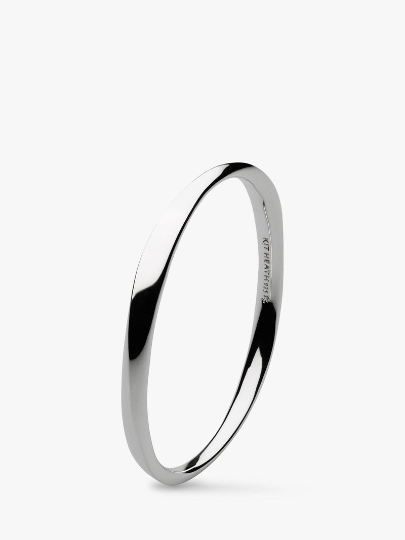 Kit Heath sterling silver Bevel Cirque bangle with classic design, UK version