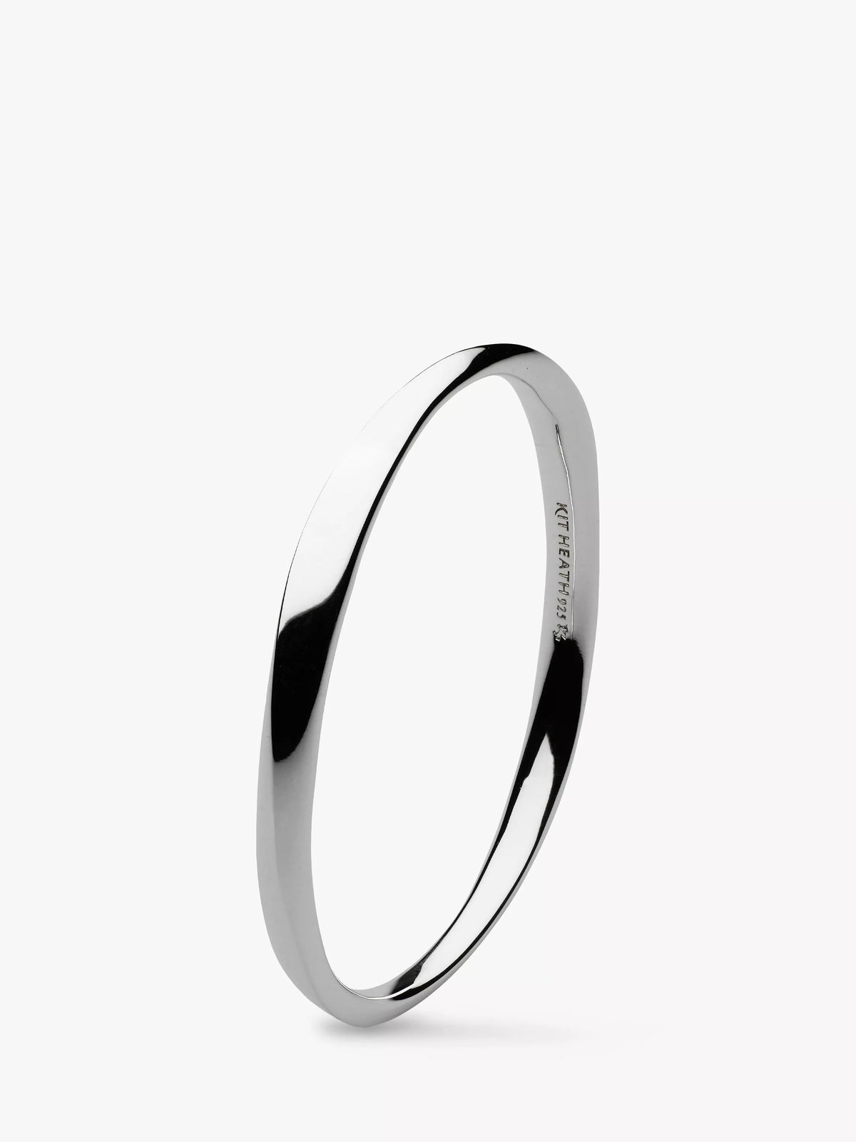 Kit Heath sterling silver Bevel Cirque bangle with classic design, UK version