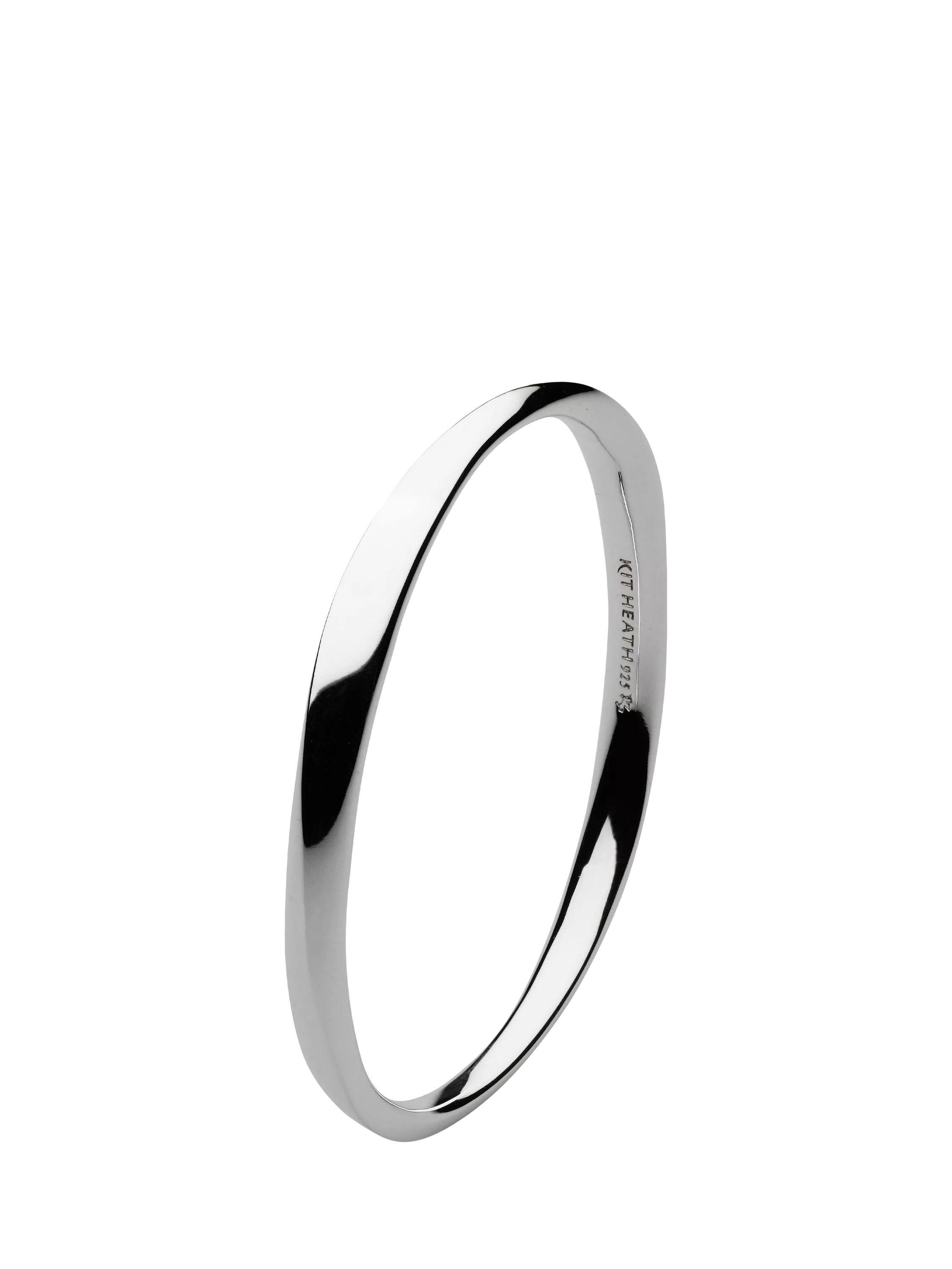 Kit Heath sterling silver Bevel Cirque bangle with classic design, UK version