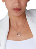 Kit Heath Bevel Cirque pendant necklace in sterling silver, imported from the UK