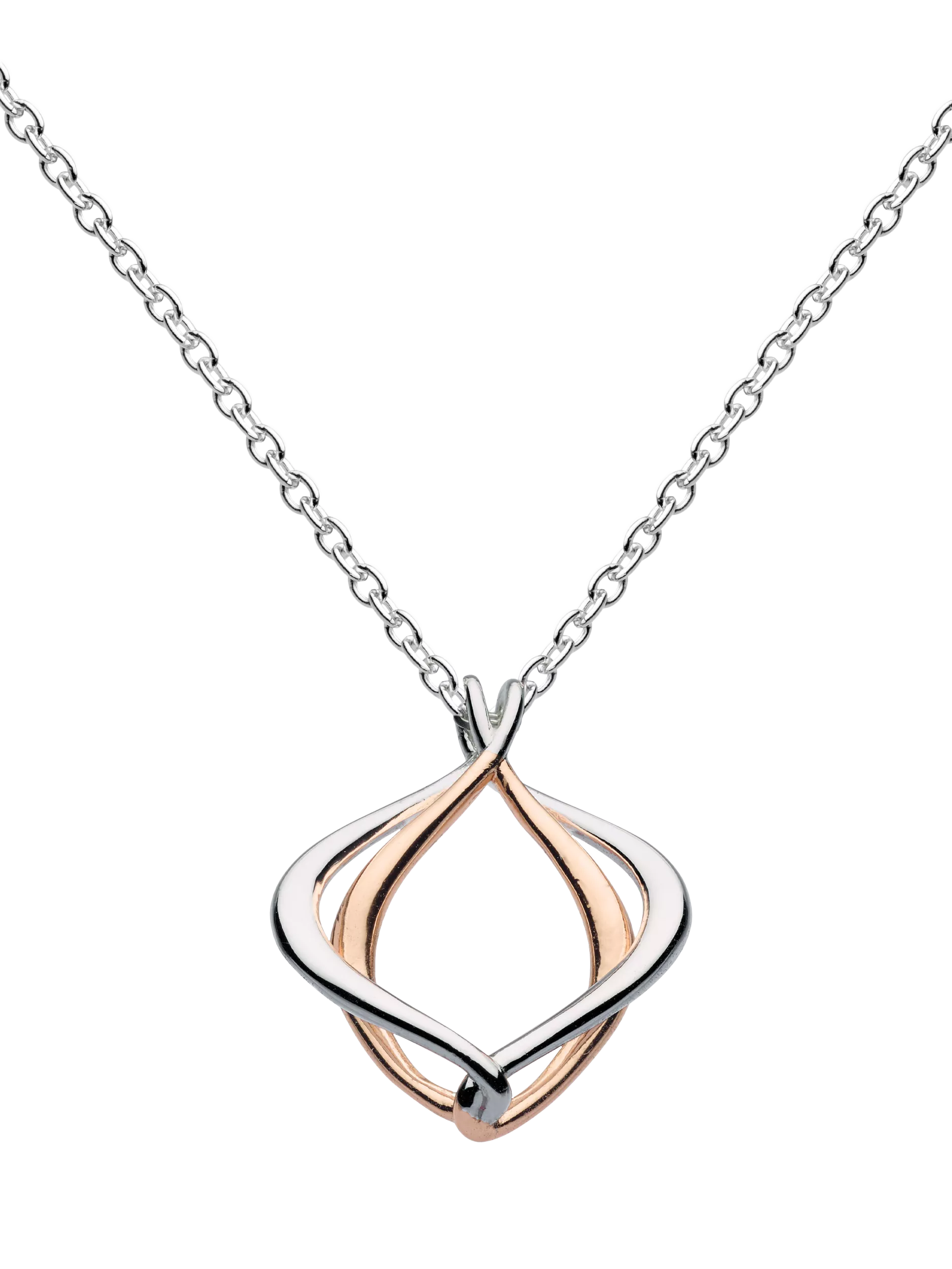 Kit Heath Alicia pendant necklace silver rose gold, UK version