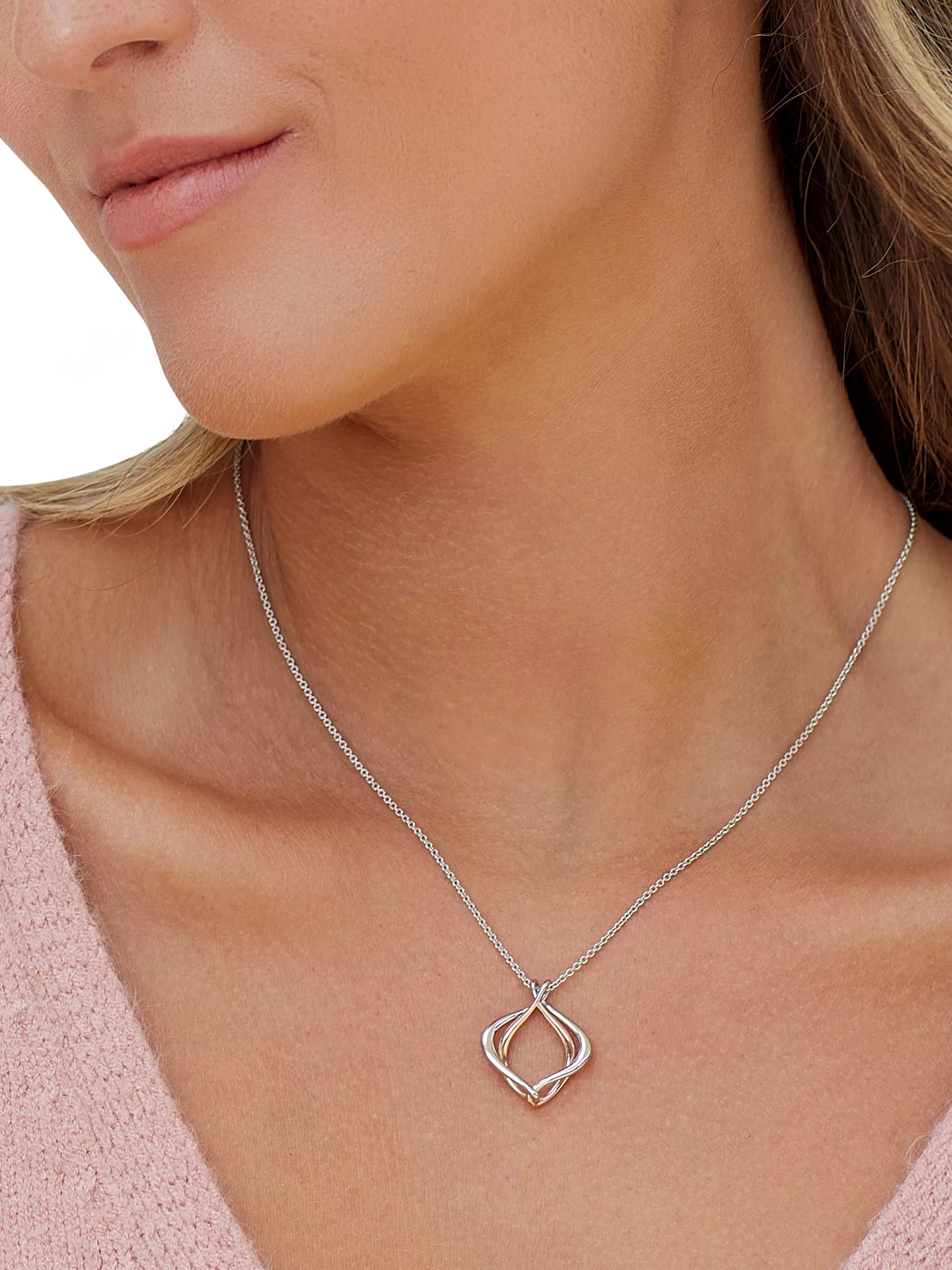 Kit Heath Alicia pendant necklace silver rose gold, UK version