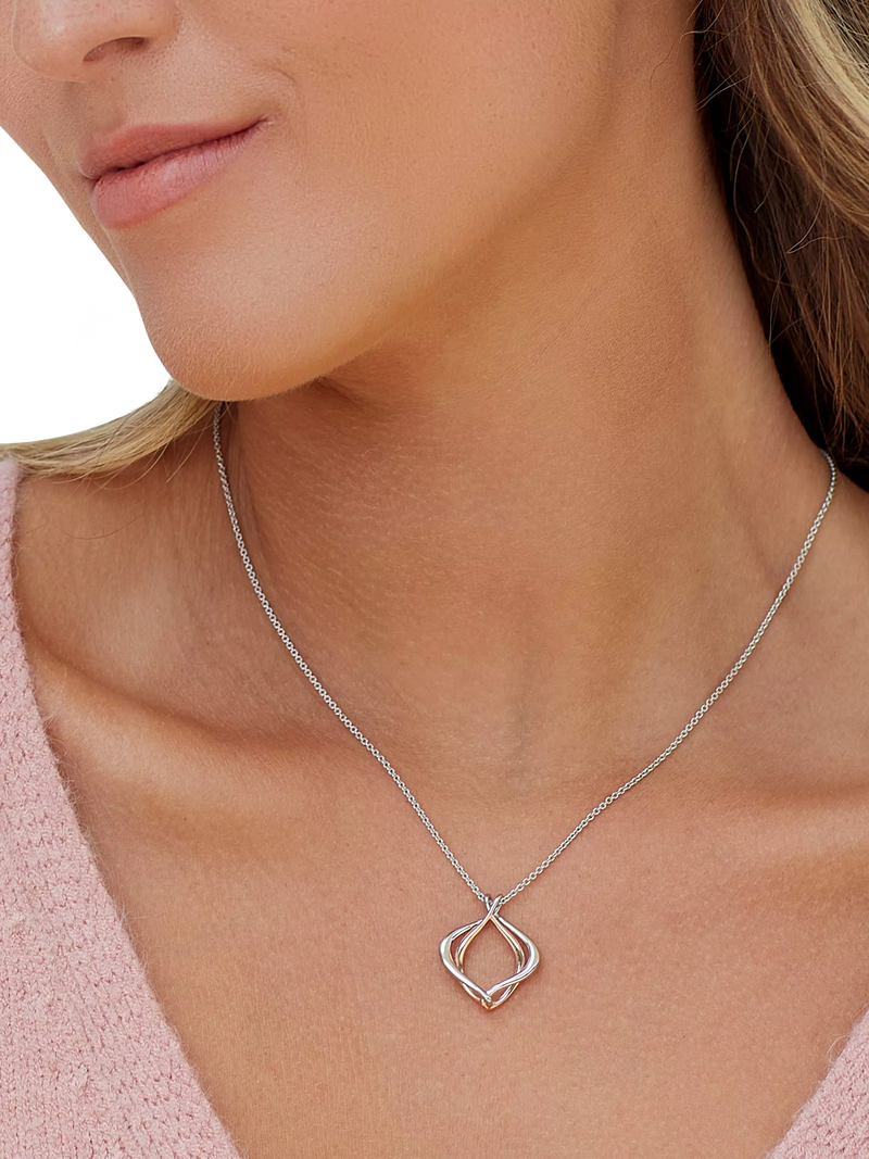 Kit Heath Alicia pendant necklace silver rose gold, UK version