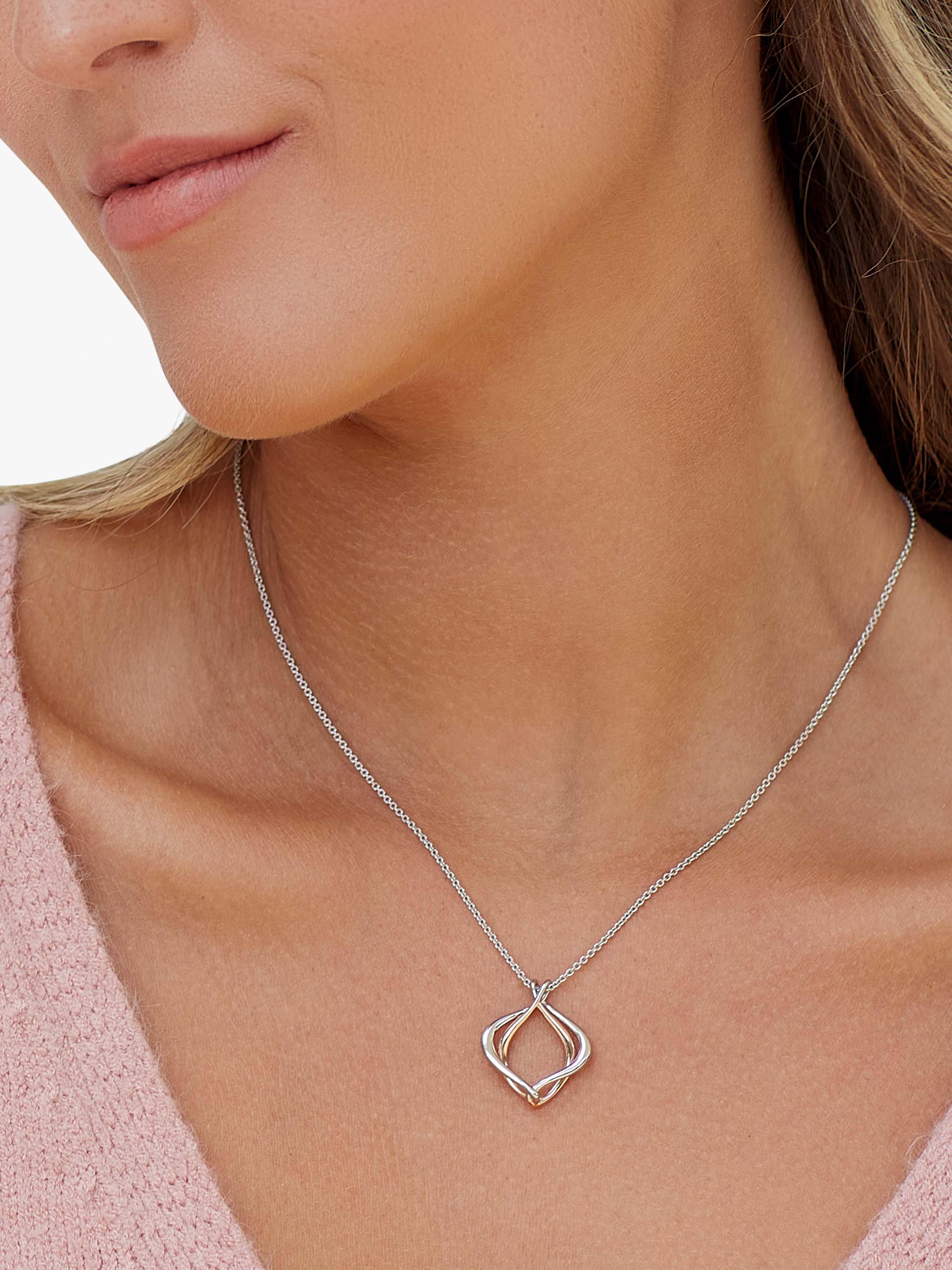 Kit Heath Alicia pendant necklace silver rose gold, UK version