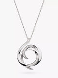 Kit Heath Entwine Helix pendant necklace silver cubic zirconia, UK version