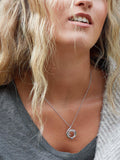 Kit Heath Entwine Helix pendant necklace silver cubic zirconia, UK version
