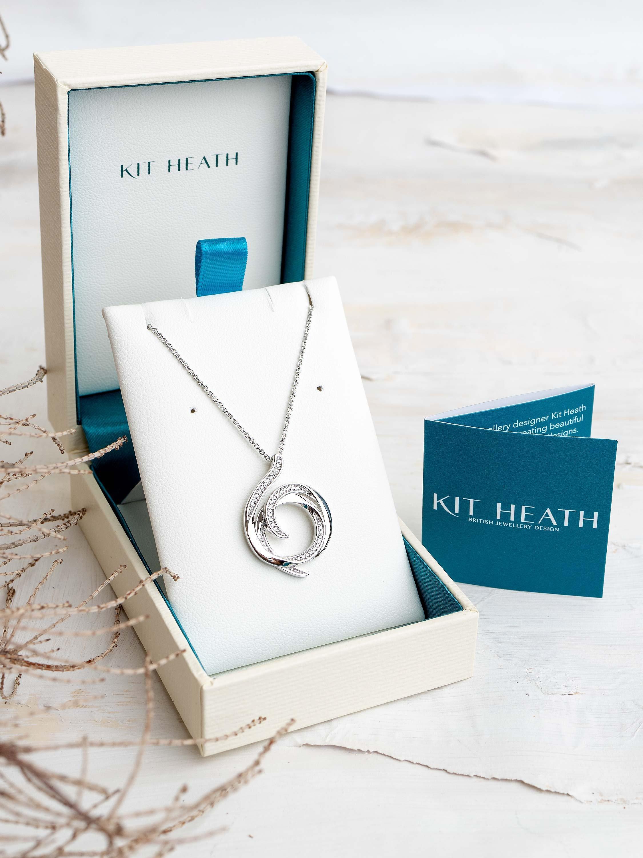 Kit Heath Entwine Helix pendant necklace silver cubic zirconia, UK version