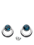 Kit Heath stud earrings silver blue topaz (British brand)