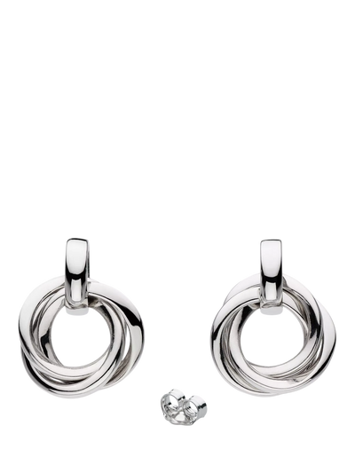John Lewis Kit Heath Bevel Trilogy Drop Earrings Silver- Buy online at McGrocer