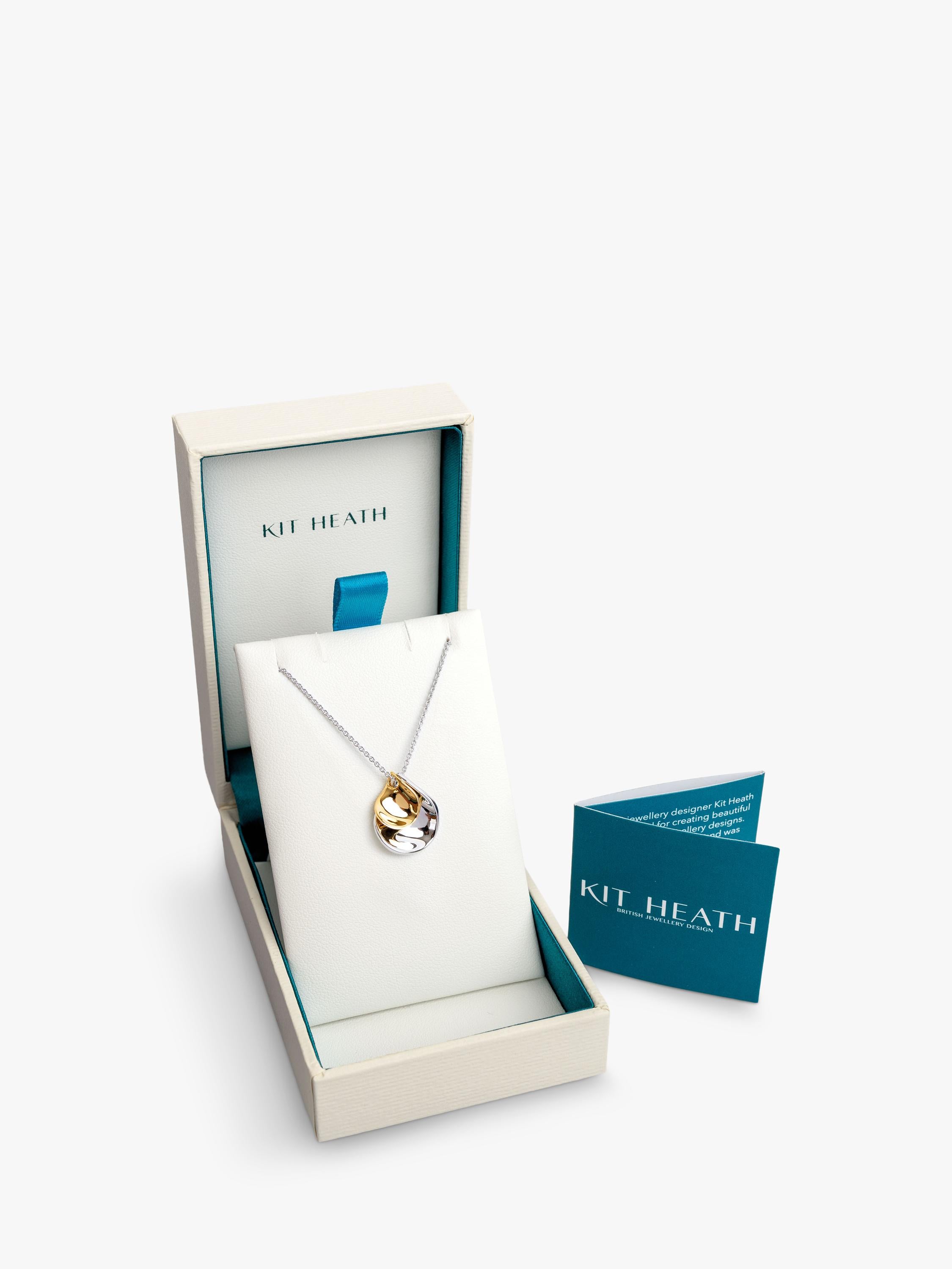 Kit Heath two-tone pendant necklace with 45cm chain (British brand)