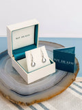Kit Heath Coast Pebbles drop earrings rhodium plated sterling silver (British brand)