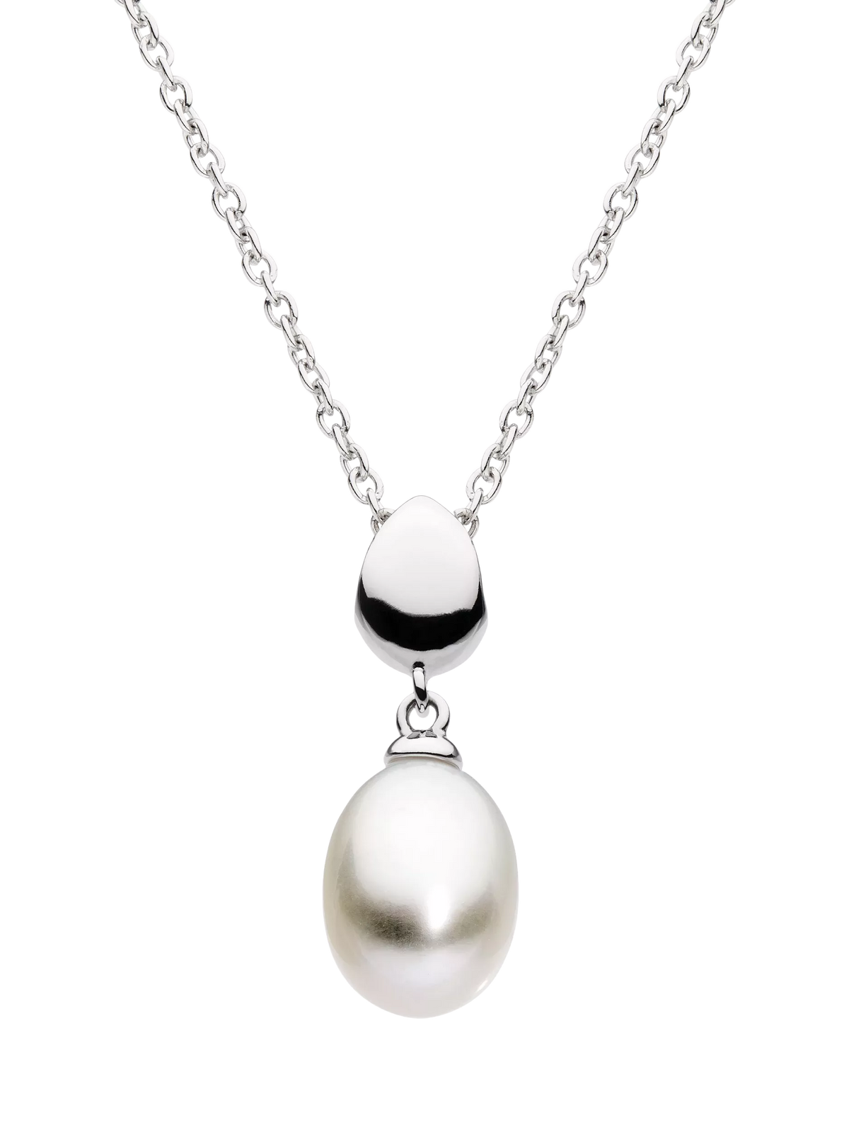 Kit Heath sterling silver freshwater pearl pendant necklace, 45cm - British product