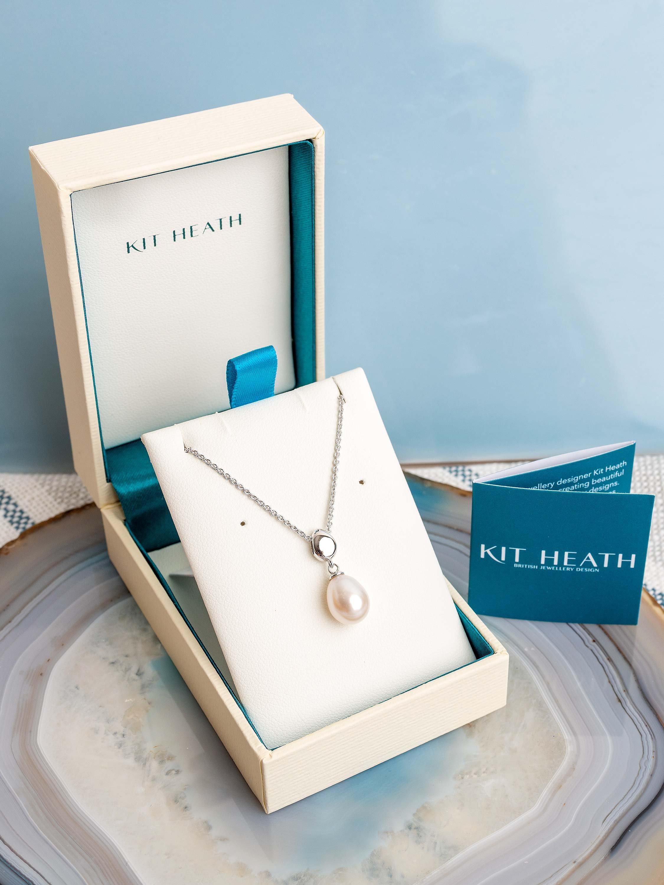 Kit Heath sterling silver freshwater pearl pendant necklace, 45cm - British product