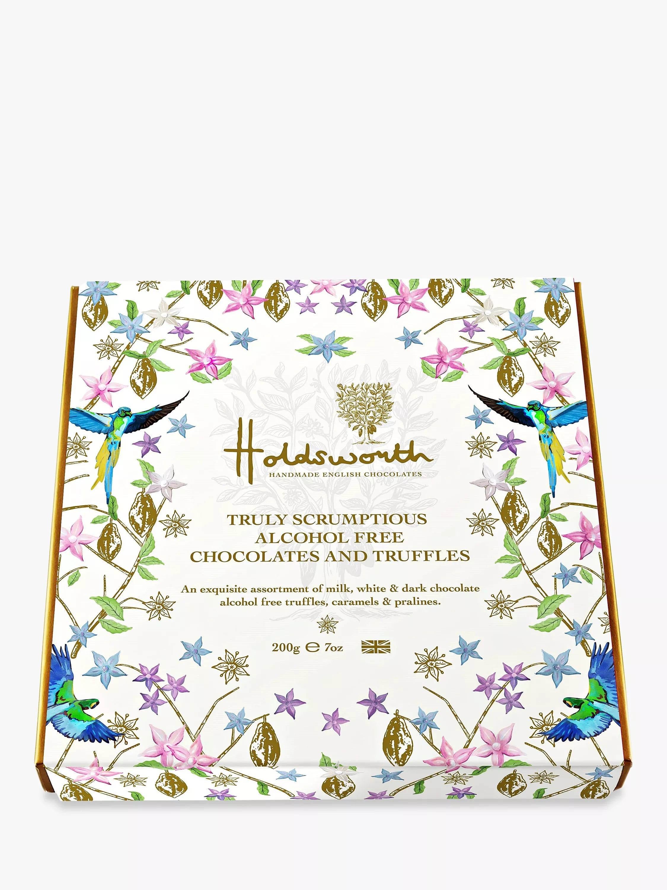 Holdsworth alcohol-free chocolate truffles 200g, UK version