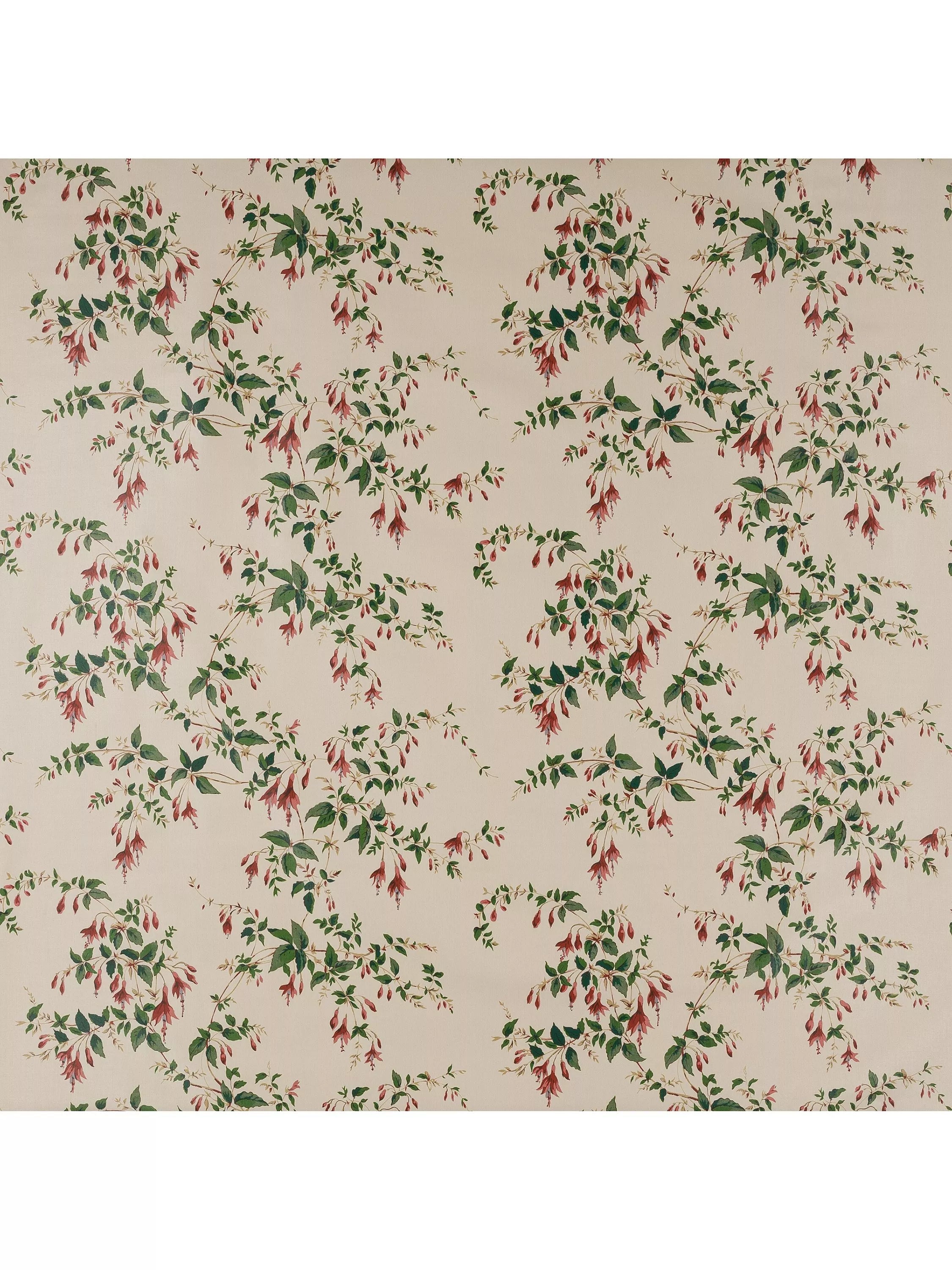 Colefax and Fowler Fuchsia Chintz Furnishing Fabric, Red