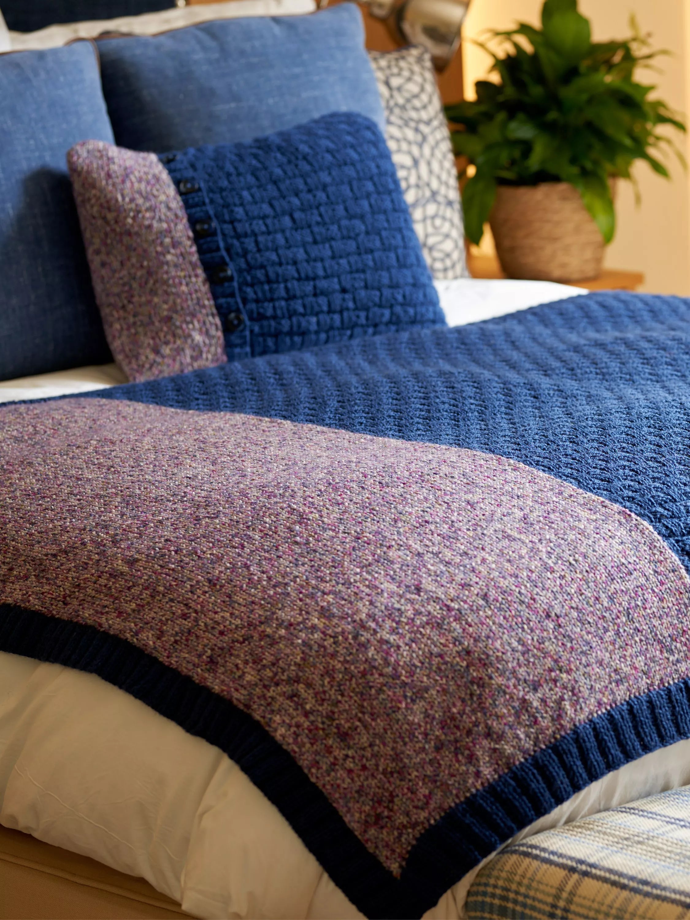 West Yorkshire Spinners knitting pattern book for homeware projects (British brand)