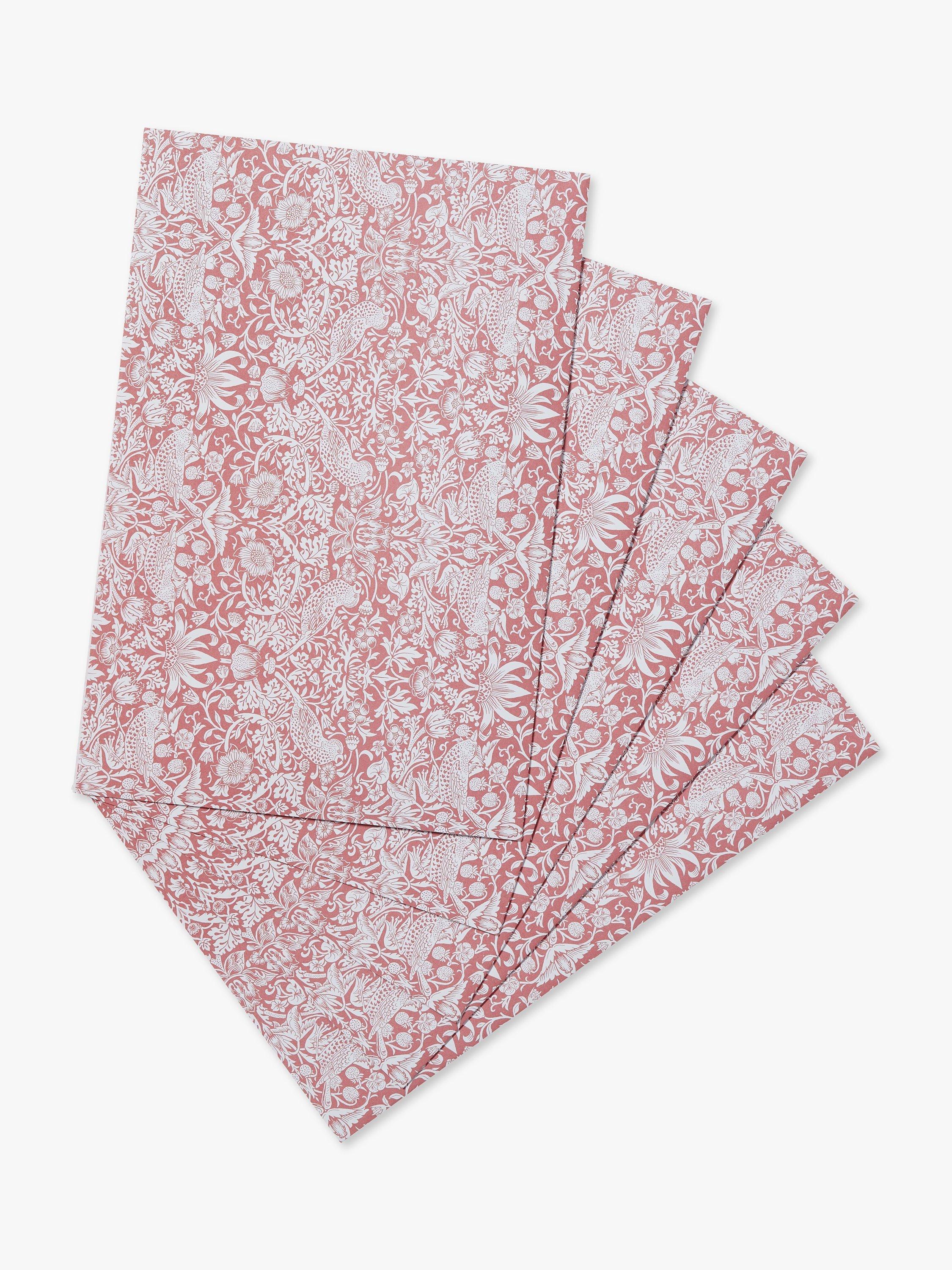 William Morris Strawberry Thief scented drawer liners pack of 5, imported from the UK