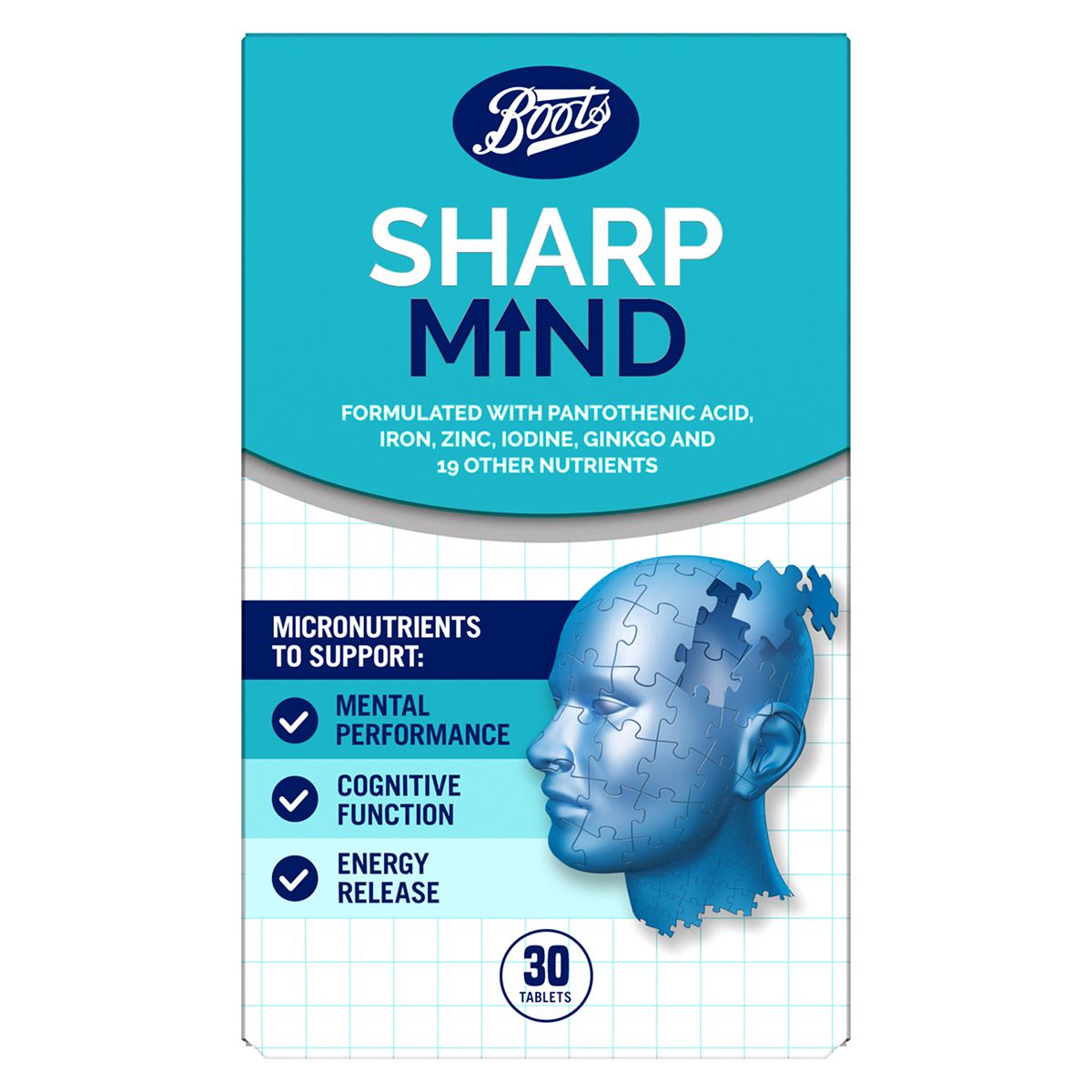 Boots Sharp Mind - 30 Tablets GOODS Boots   