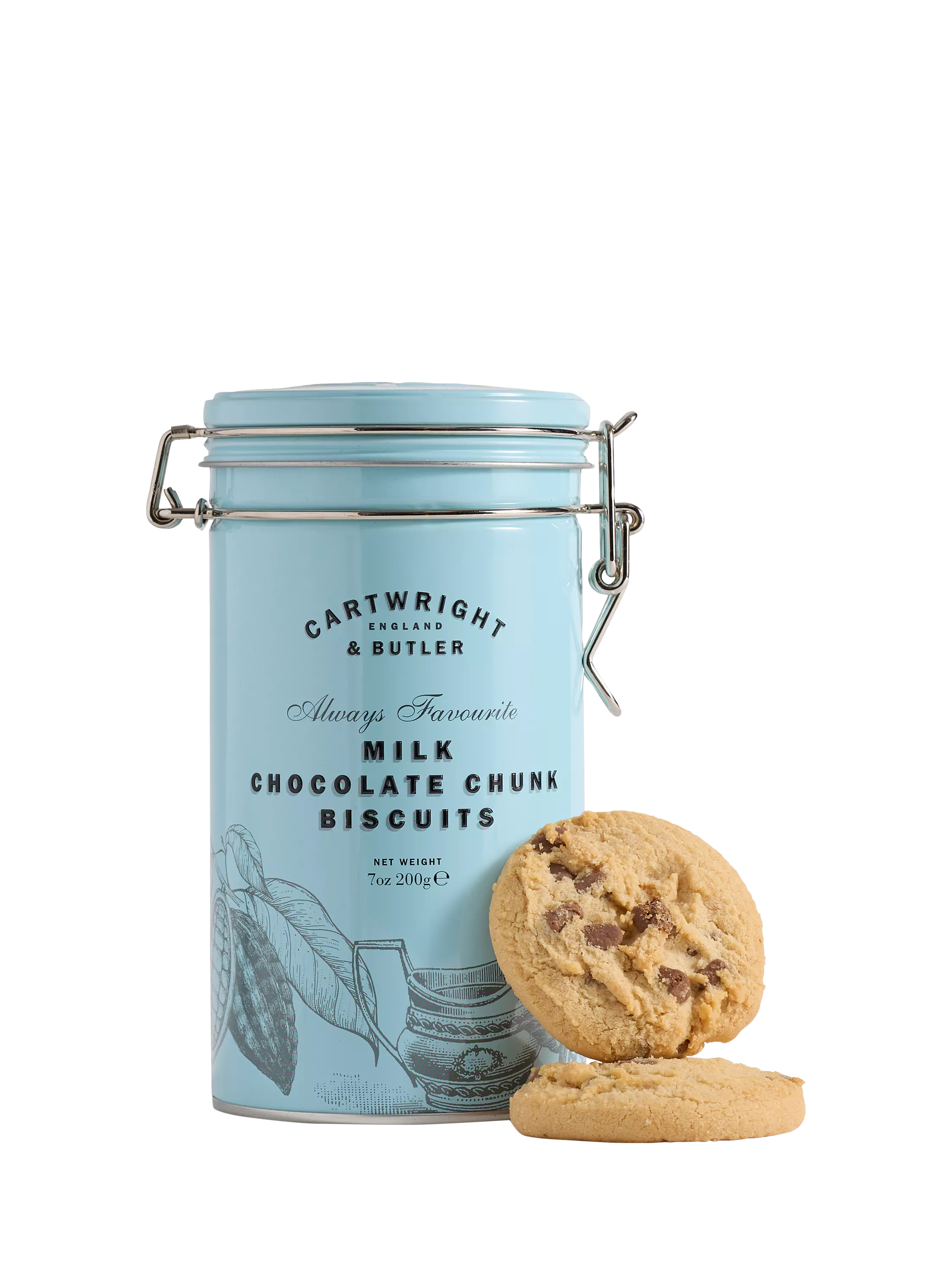 Cartwright & Butler milk chocolate chunk biscuits 200g tin - British product