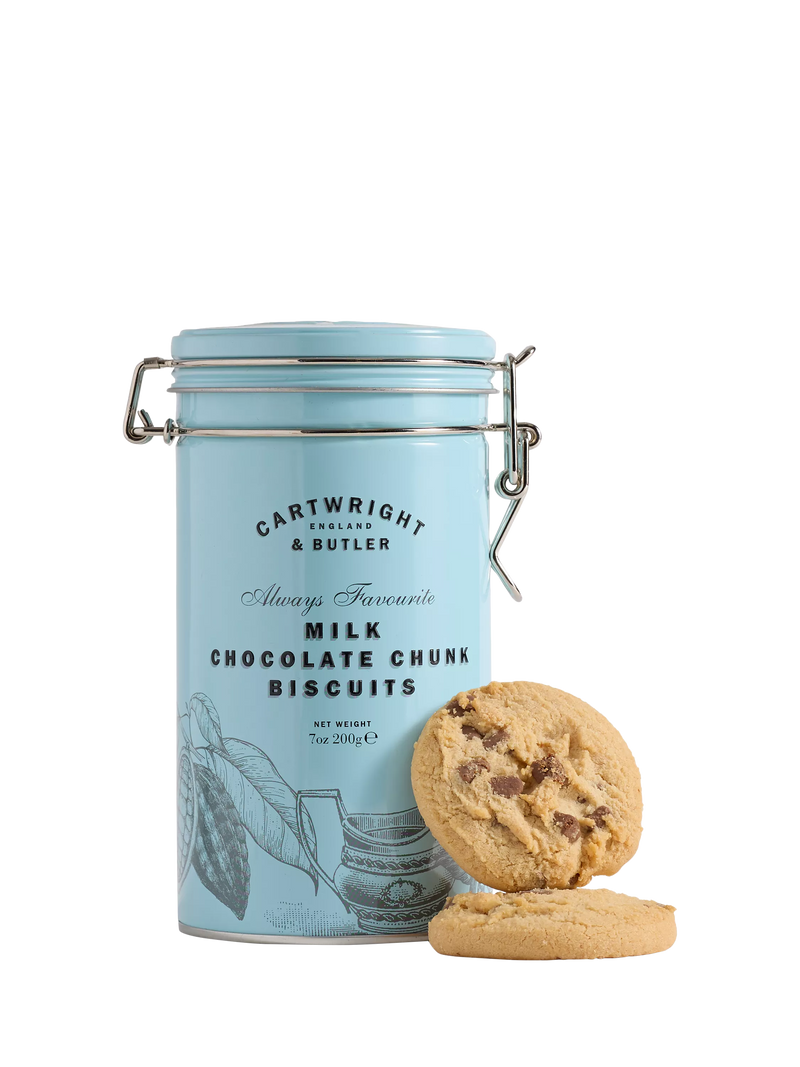 Cartwright & Butler milk chocolate chunk biscuits 200g tin - British product