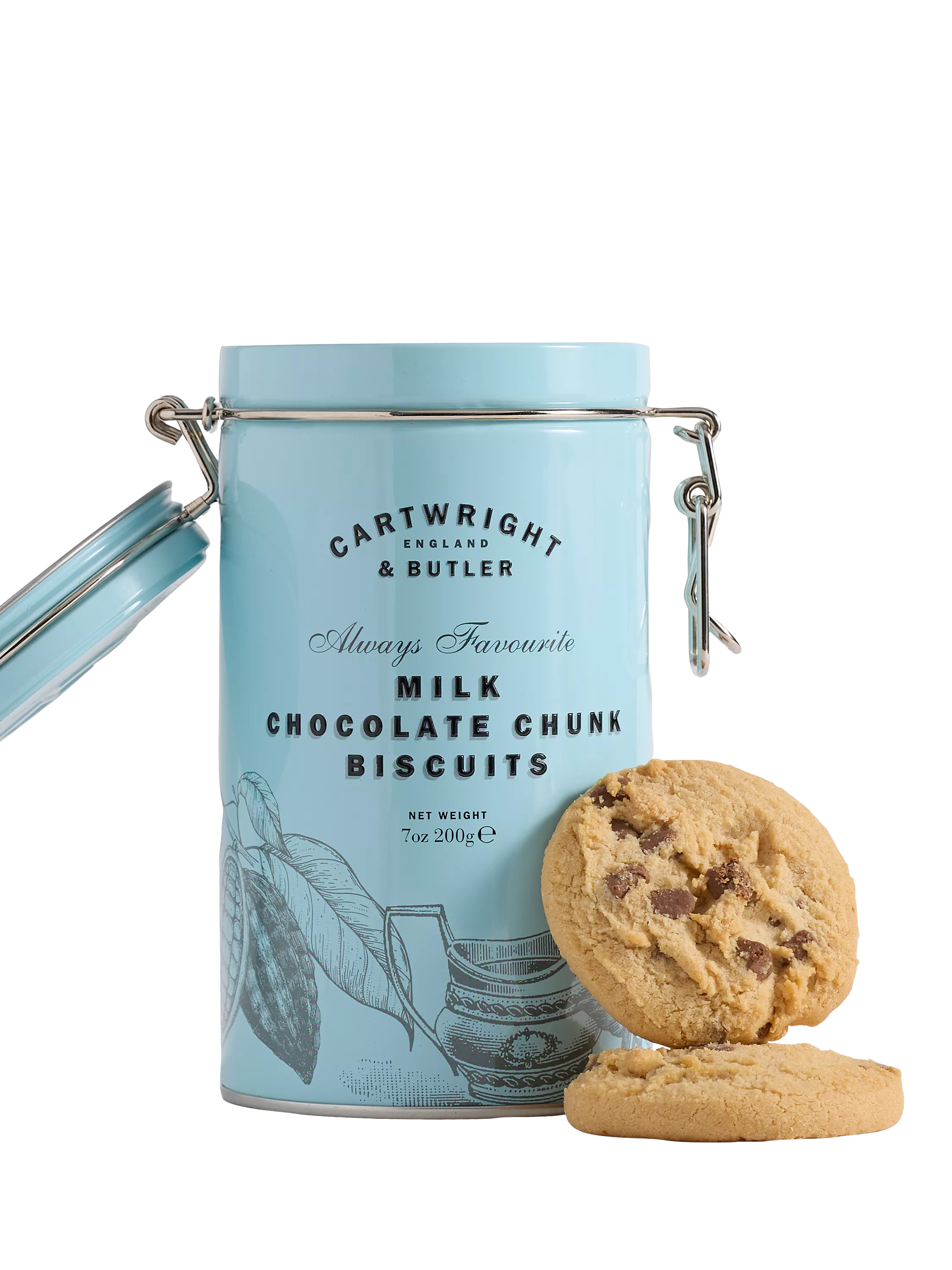 Cartwright & Butler milk chocolate chunk biscuits 200g tin - British product